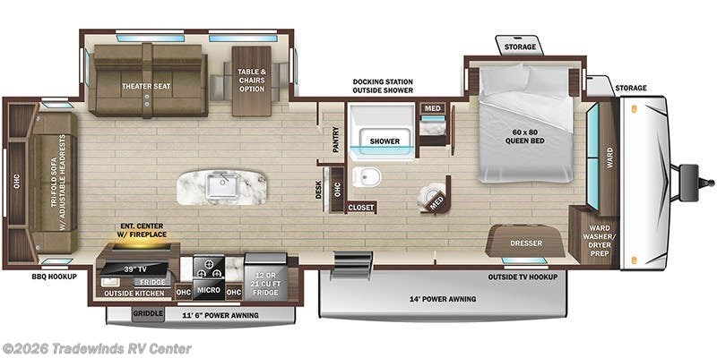 2022 Highland Ridge Mesa Ridge 322RLS - Used Travel Trailer For Sale by Tradewinds RV Center in Clio, Michigan