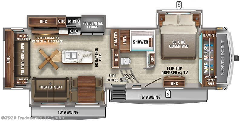 2021 Jayco North Point 310RLTS - Used Fifth Wheel For Sale by Tradewinds RV Center in Clio, Michigan