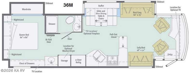 2014 Winnebago Journey 36M - Used Class A For Sale by KA RV in Desert Hot Springs, California features Slideout