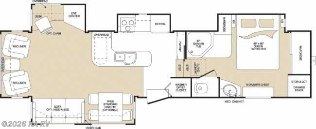 2007 Keystone Montana 3400 RL - Used Fifth Wheel For Sale by KA RV in Desert Hot Springs, California features Slideout