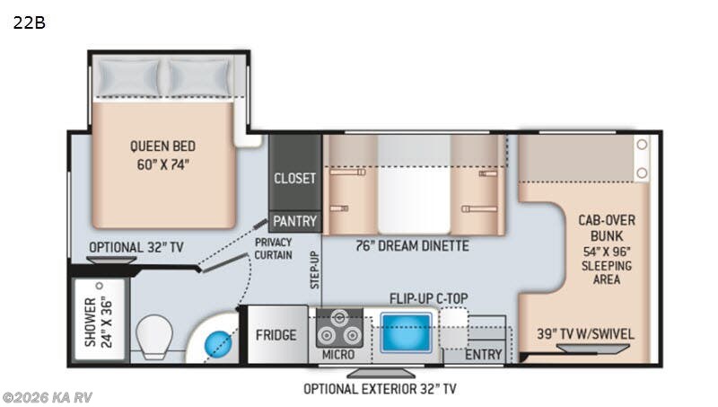 2021 Thor Motor Coach Chateau 22B Chevy - Used Class C For Sale by KA RV in Desert Hot Springs, California features Slideout