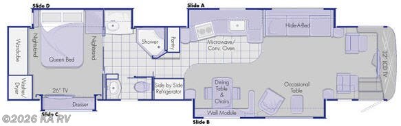 2007 Country Coach Intrigue 530 45 Jubilee Opt B - Used Class A For Sale by KA RV in Desert Hot Springs, California features Slideout