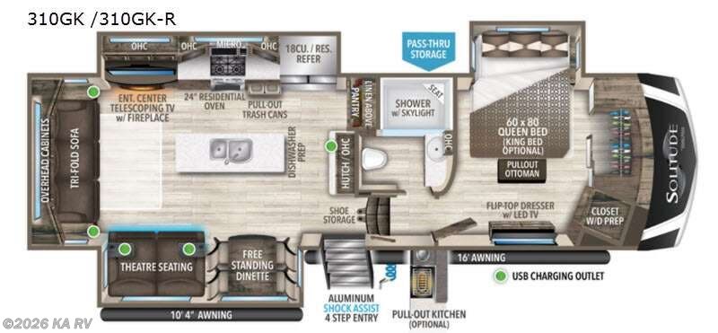 2021 Grand Design Solitude 310GK - Used Fifth Wheel For Sale by KA RV in Desert Hot Springs, California features Slideout