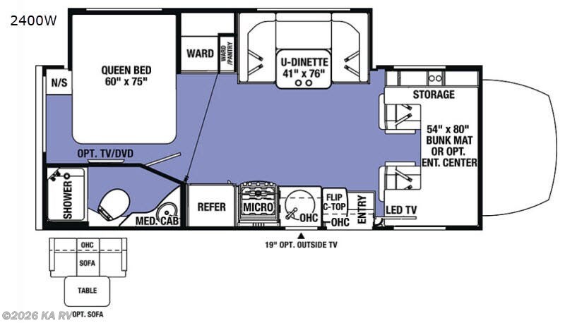 2018 Forest River Sunseeker MBS 2400W - Used Class C For Sale by KA RV in Desert Hot Springs, California features Slideout