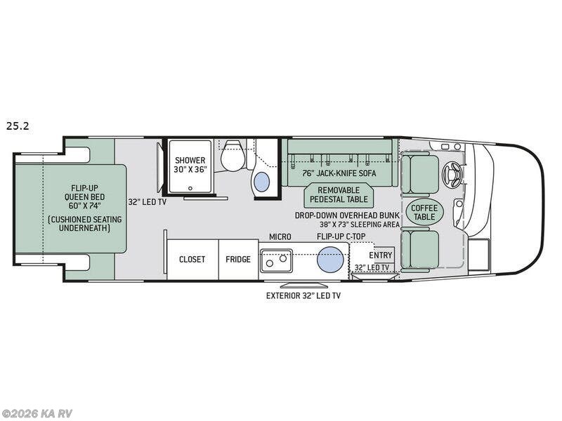 2018 Thor Motor Coach Vegas 25.2 - Used Class A For Sale by KA RV in Desert Hot Springs, California features Slideout