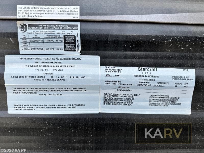 Used 2019 Starcraft Avalon 17RD available in Desert Hot Springs, California