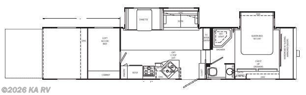 2008 McKenzie Dune Chaser 38 FKD - Used Toy Hauler For Sale by KA RV in Desert Hot Springs, California features Slideout