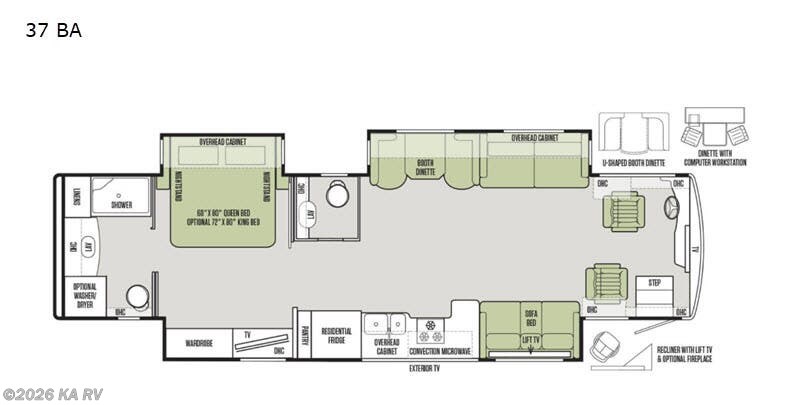 2019 Tiffin Allegro Red 37 BA - Used Class A For Sale by KA RV in Desert Hot Springs, California features Slideout