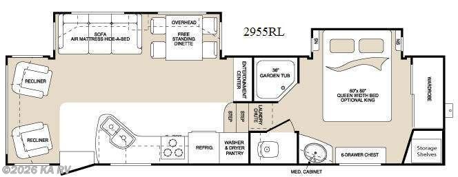2010 Keystone Montana 2955 RL - Used Fifth Wheel For Sale by KA RV in Desert Hot Springs, California features Slideout