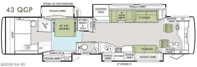 2011 Tiffin Allegro Bus 43 QGP - Used Class A For Sale by KA RV in Desert Hot Springs, California features Slideout