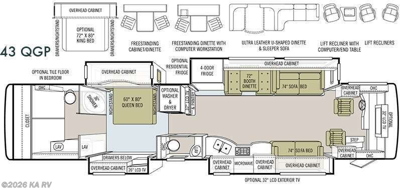 2010 Tiffin Allegro Bus 43 QGP - Used Class A For Sale by KA RV in Desert Hot Springs, California features Slideout