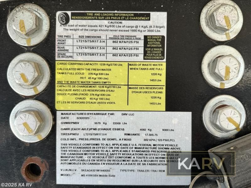 Used 2021 DRV Mobile Suites 41 RKSB4 available in Desert Hot Springs, California