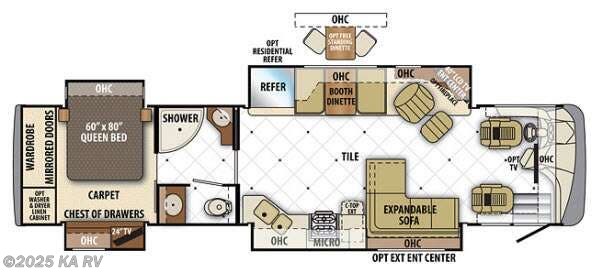 2014 Forest River Berkshire 390FL - Used Class A For Sale by KA RV in Desert Hot Springs, California features Slideout