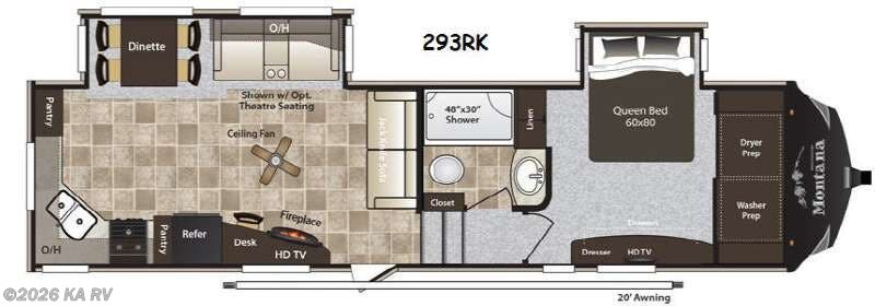 2014 Keystone Montana High Country 293RK - Used Fifth Wheel For Sale by KA RV in Desert Hot Springs, California features Slideout
