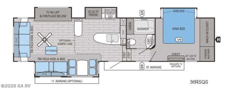 2016 Jayco Pinnacle 36RSQS - Used Fifth Wheel For Sale by KA RV in Desert Hot Springs, California features Slideout