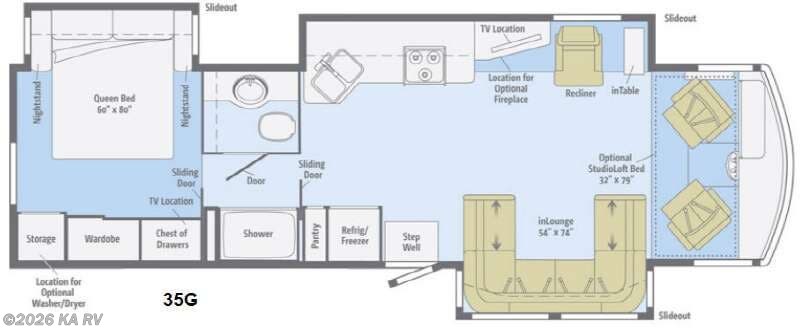 2015 Winnebago Sightseer 35G - Used Class A For Sale by KA RV in Desert Hot Springs, California features Slideout
