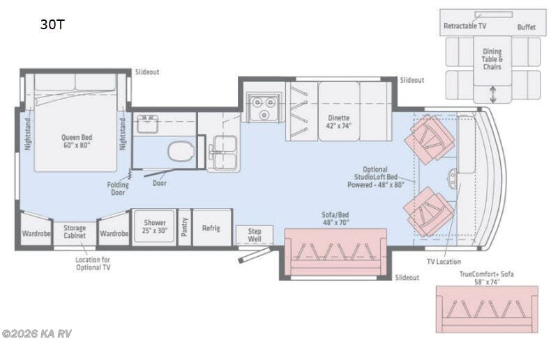 2018 Winnebago Vista LX 30T - Used Class A For Sale by KA RV in Desert Hot Springs, California features Slideout