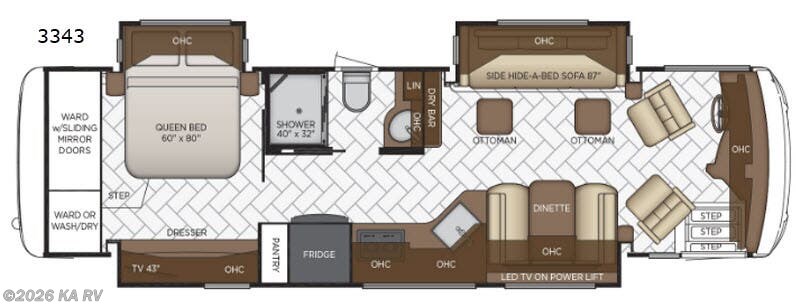 2019 Newmar New Aire 3343 - Used Class A For Sale by KA RV in Desert Hot Springs, California features Slideout
