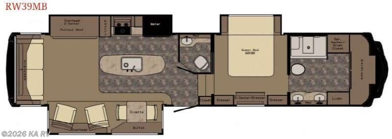2015 Redwood RV Redwood 39MB - Used Fifth Wheel For Sale by KA RV in Desert Hot Springs, California features Slideout