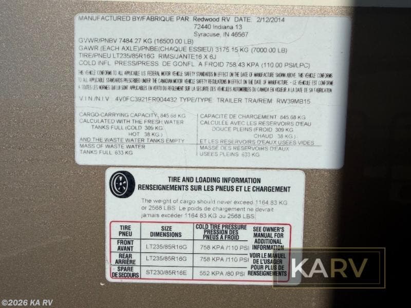 Used 2015 Redwood RV Redwood 39MB available in Desert Hot Springs, California