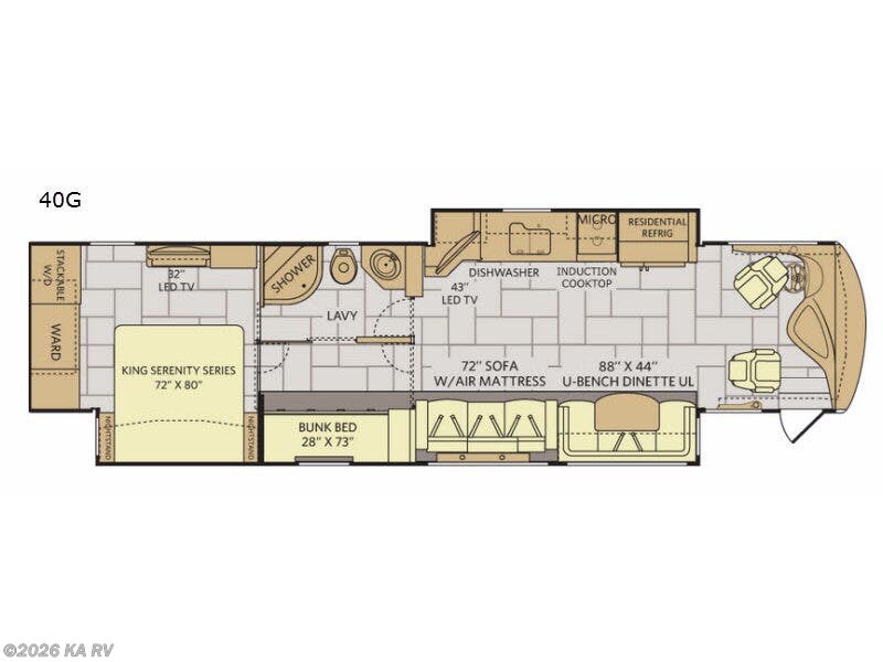2017 Fleetwood Discovery LXE 40G - Used Class A For Sale by KA RV in Desert Hot Springs, California features Slideout