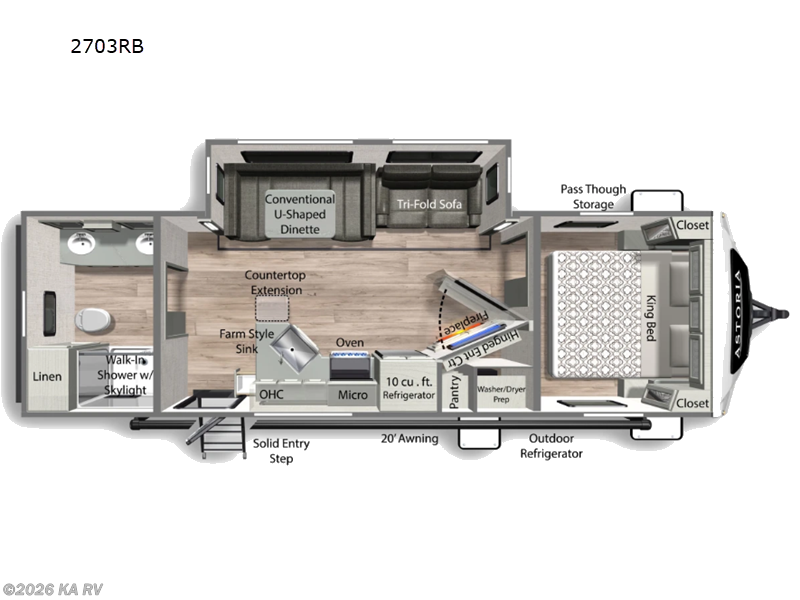 2024 Dutchmen Astoria 2703RB - Used Travel Trailer For Sale by KA RV in Desert Hot Springs, California features Slideout