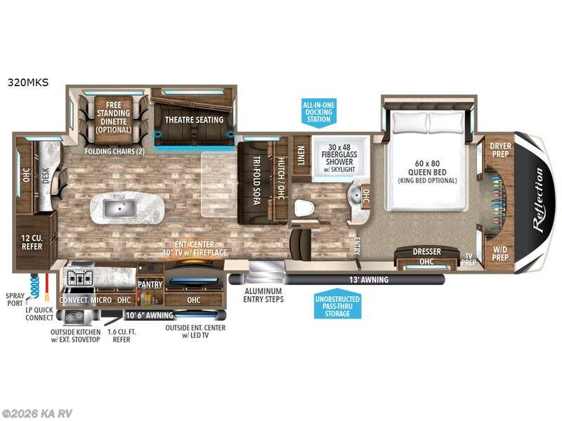 2018 Grand Design Reflection 320MKS - Used Fifth Wheel For Sale by KA RV in Desert Hot Springs, California features Slideout