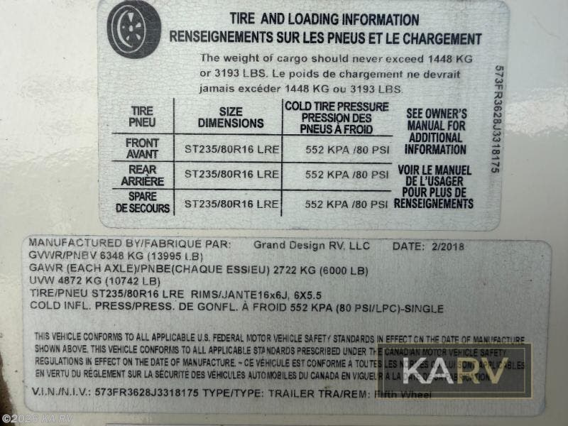 Used 2018 Grand Design Reflection 320MKS available in Desert Hot Springs, California