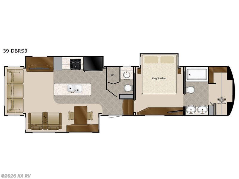 2017 DRV Mobile Suites 39 DBRS3 - Used Fifth Wheel For Sale by KA RV in Desert Hot Springs, California features Slideout
