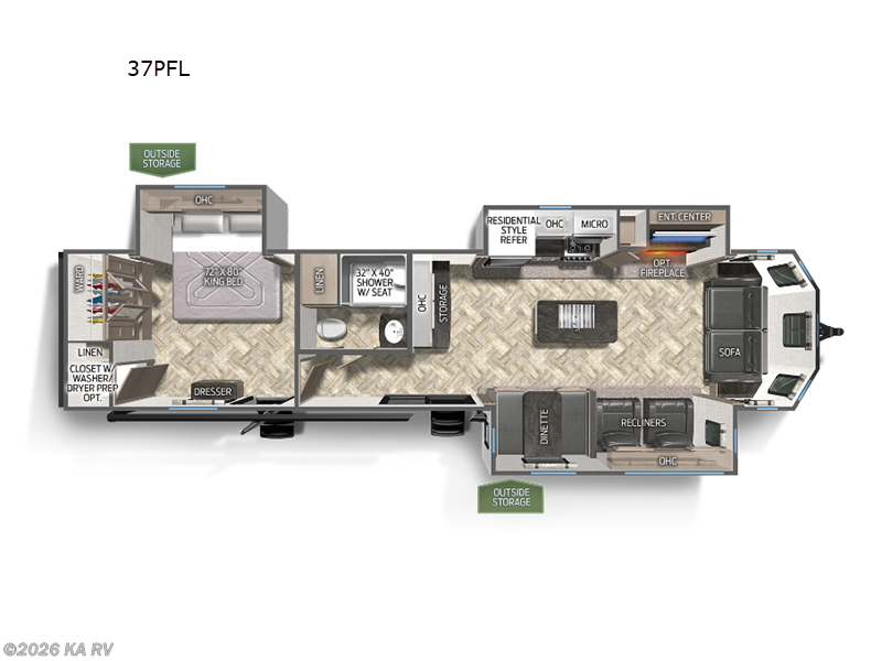 2023 Palomino Puma Destination 37PFL - Used Destination Trailer For Sale by KA RV in Desert Hot Springs, California features Slideout
