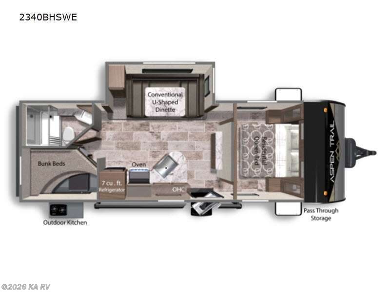 2022 Dutchmen Aspen Trail 2340BHSWE - Used Travel Trailer For Sale by KA RV in Desert Hot Springs, California features Slideout