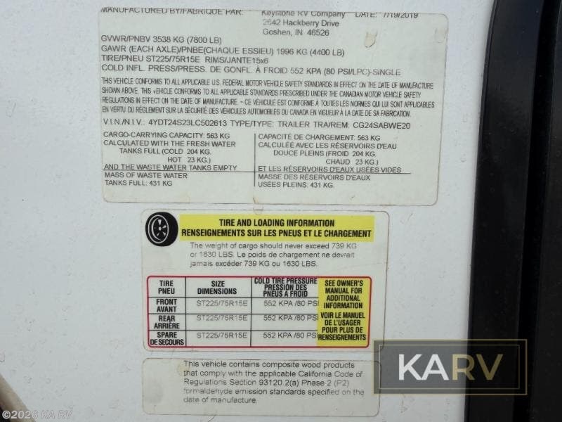 2020 Cougar Half-Ton 24SABWE by Keystone from KA RV in Desert Hot Springs, California