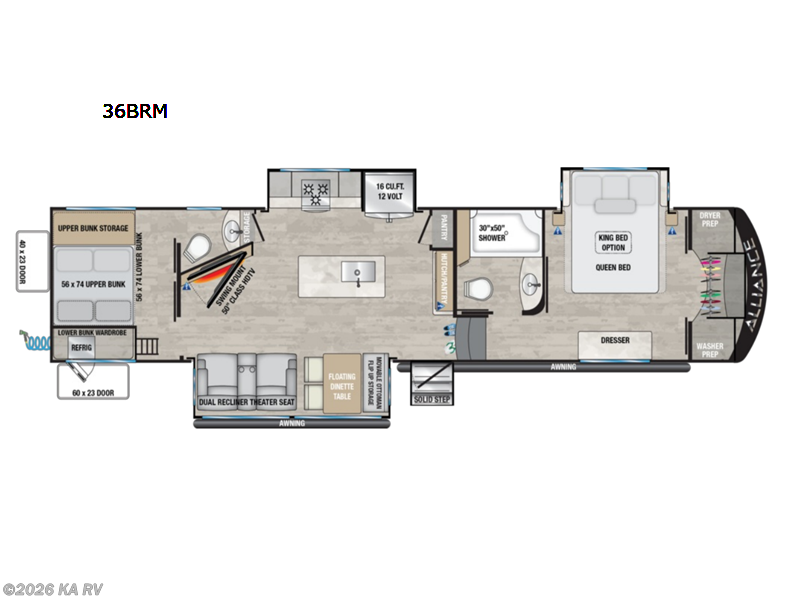 2023 Alliance RV Avenue 36BRM - Used Fifth Wheel For Sale by KA RV in Desert Hot Springs, California features Slideout