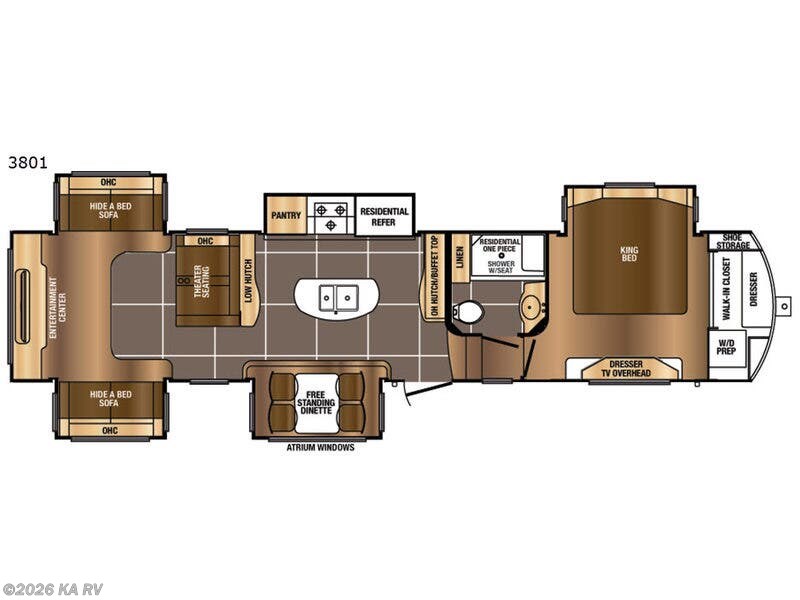 2017 Prime Time Sanibel 3801 - Used Fifth Wheel For Sale by KA RV in Desert Hot Springs, California features Slideout
