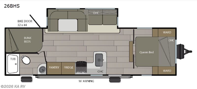 2020 Pacific Coachworks Surf Side Xtralite 26BHS - Used Travel Trailer For Sale by KA RV in Desert Hot Springs, California features Slideout