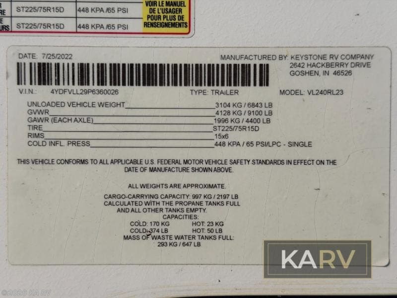 2023 Volante 240RL by CrossRoads from KA RV in Desert Hot Springs, California