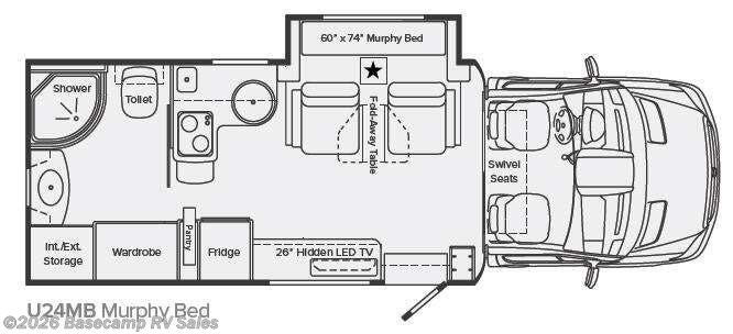 2013 Leisure Travel Unity U24MB - Used Class B For Sale by Basecamp RV Sales in Rocklin, California features Slideout