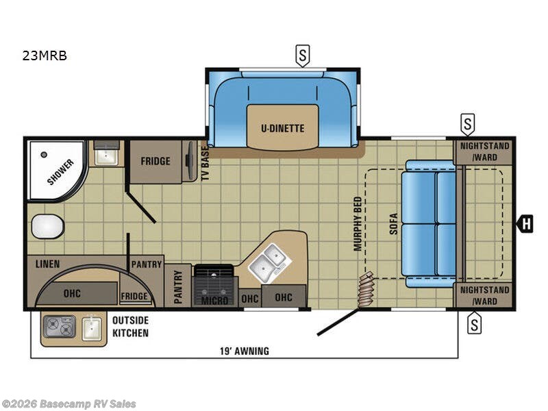 2017 Jayco White Hawk 23MRB - Used Travel Trailer For Sale by Basecamp RV Sales in Rocklin, California features Slideout