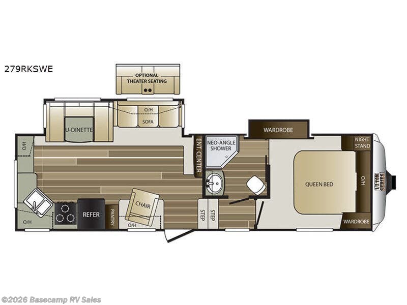 2018 Keystone Cougar Half-Ton Series 279RKSWE - Used Fifth Wheel For Sale by Basecamp RV Sales in Rocklin, California features Slideout