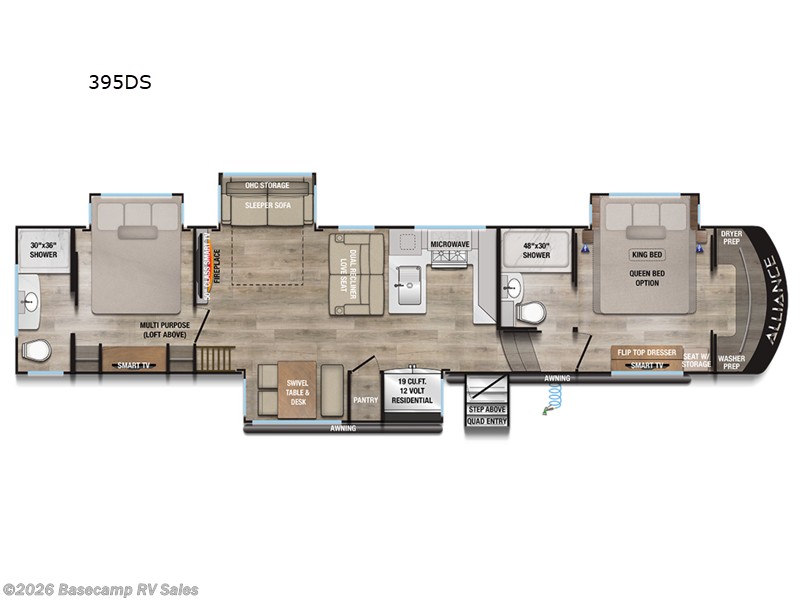 2025 Alliance RV Paradigm 395DS - Used Fifth Wheel For Sale by Basecamp RV Sales in Rocklin, California features Slideout