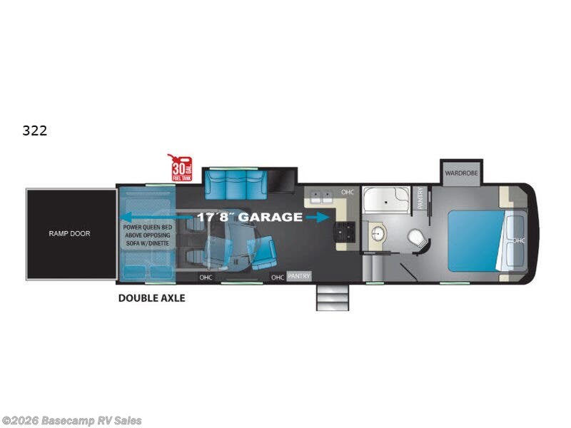2019 Heartland Fuel 322 - Used Toy Hauler For Sale by Basecamp RV Sales in Rocklin, California features Slideout