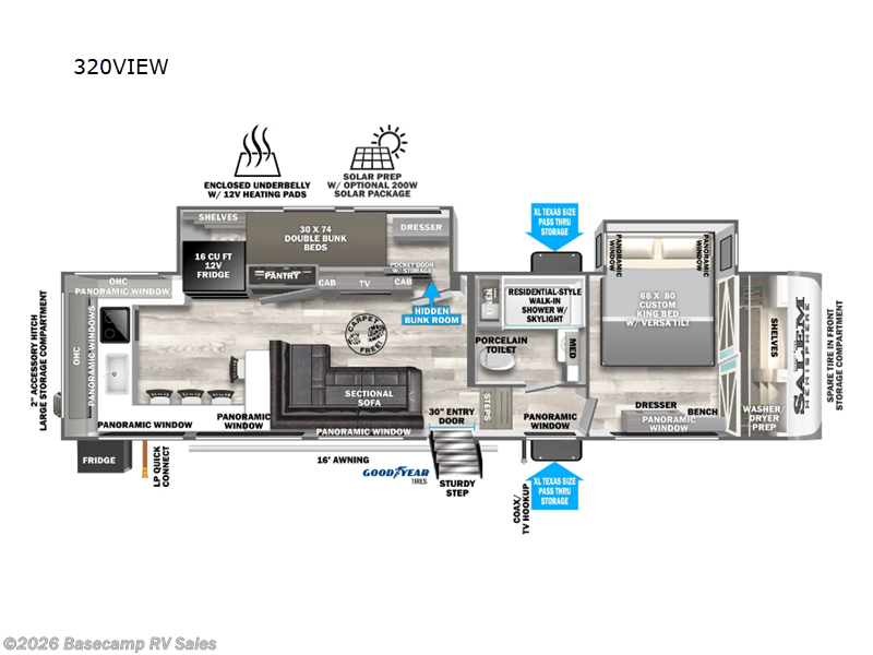 2024 Forest River Salem Hemisphere 320VIEW - Used Fifth Wheel For Sale by Basecamp RV Sales in Rocklin, California features Slideout