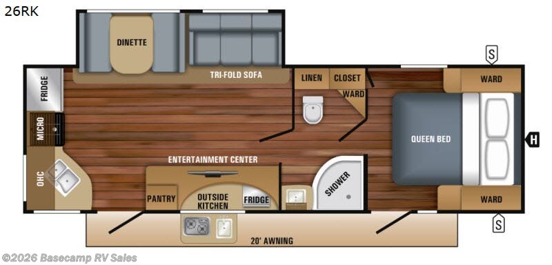 2018 Jayco White Hawk 26RK - Used Travel Trailer For Sale by Basecamp RV Sales in Rocklin, California features Slideout