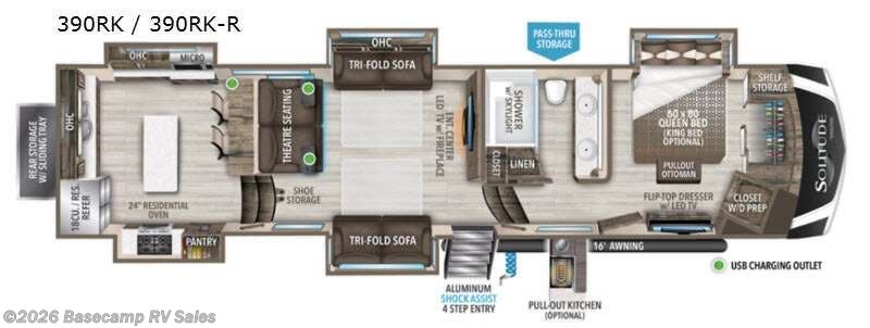 2021 Grand Design Solitude 390RK - Used Fifth Wheel For Sale by Basecamp RV Sales in Rocklin, California features Slideout