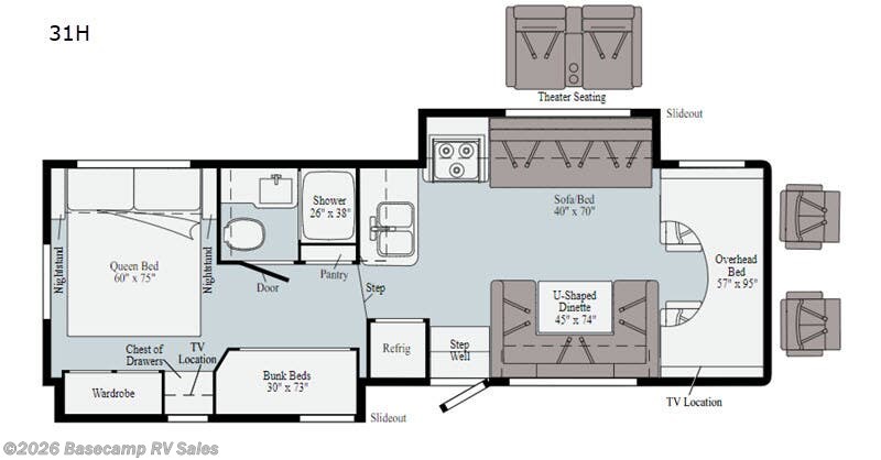 2021 Winnebago Spirit 31H - Used Class C For Sale by Basecamp RV Sales in Rocklin, California features Slideout