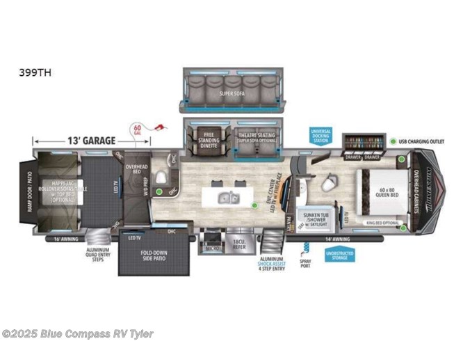 2023 Grand Design Momentum 399TH - New Toy Hauler For Sale by Blue Compass RV Tyler in Tyler, Texas