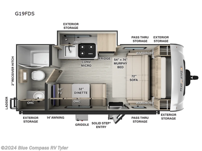 2024 Forest River Rockwood Geo Pro G19FDS - New Travel Trailer For Sale by Blue Compass RV Tyler in Tyler, Texas