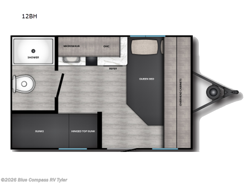 2026 CrossRoads Zinger Lite 12BH - New Travel Trailer For Sale by Blue Compass RV Tyler in Tyler, Texas