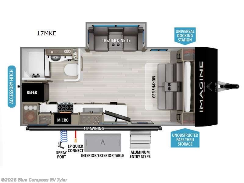 2026 Grand Design Imagine XLS 17MKE - New Travel Trailer For Sale by Blue Compass RV Tyler in Tyler, Texas features Slideout