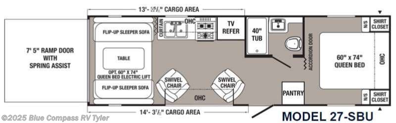 2016 Palomino Puma Unleashed 27-SBU - Used Toy Hauler For Sale by Blue Compass RV Tyler in Tyler, Texas